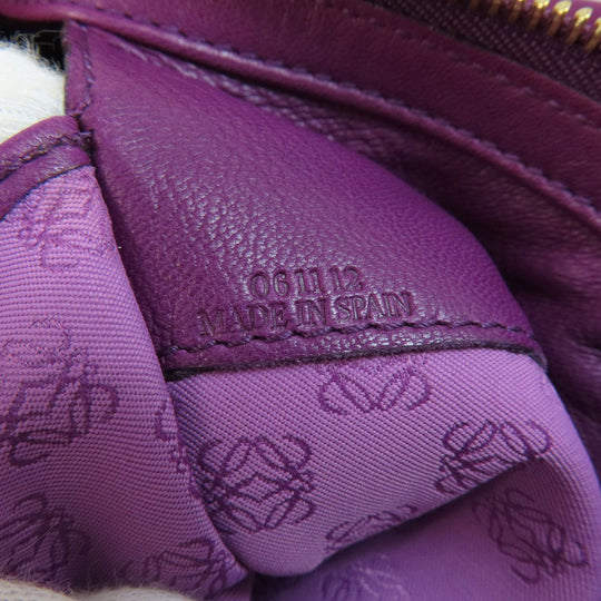 LOEWE Shoulder Bag lambskin purple anagram