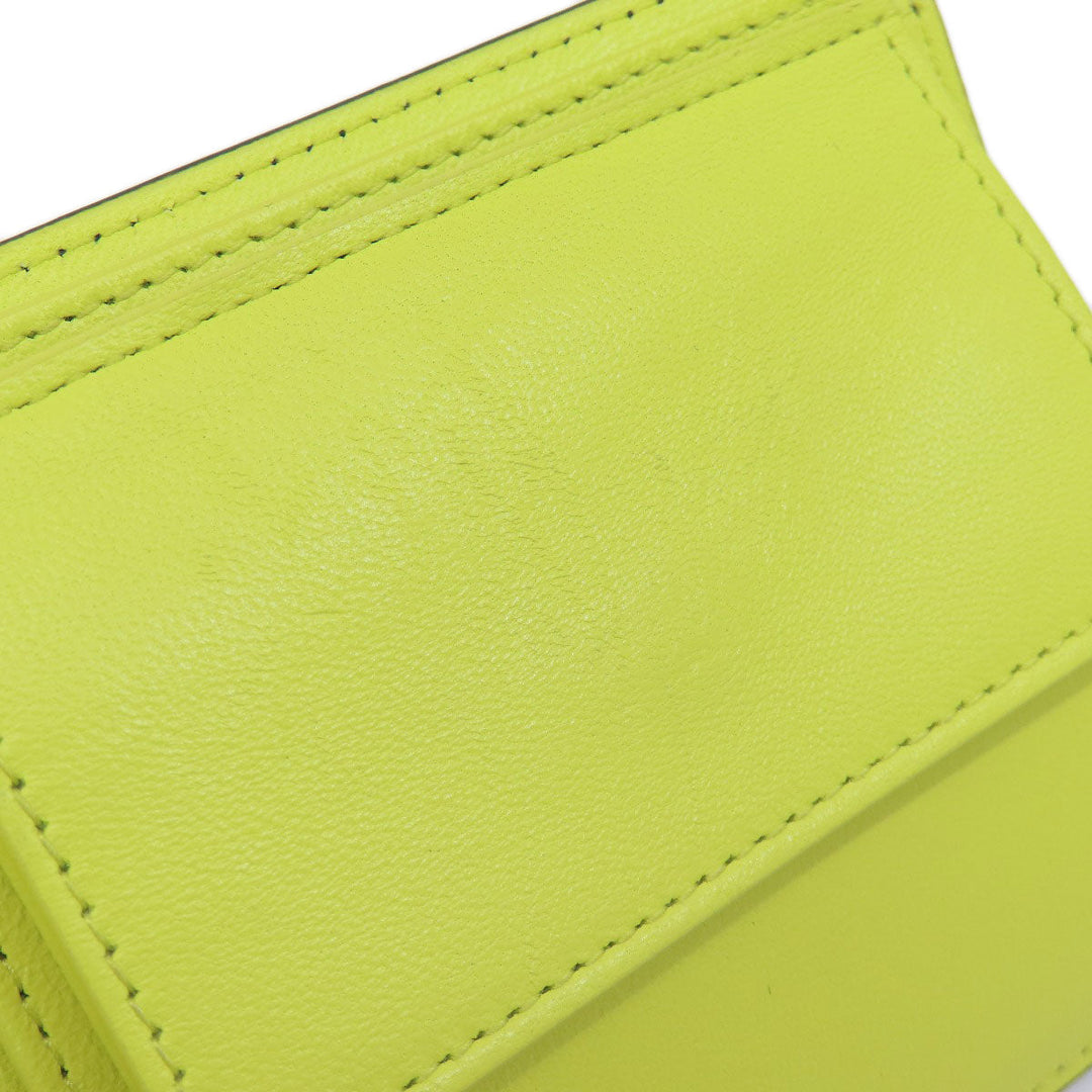 BALENCIAGA Bifold Wallet 664038 leather black logo mens Used Authentic