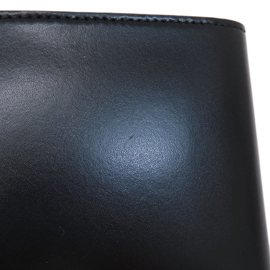 BALENCIAGA Bifold Wallet 664038 leather black logo mens Used Authentic