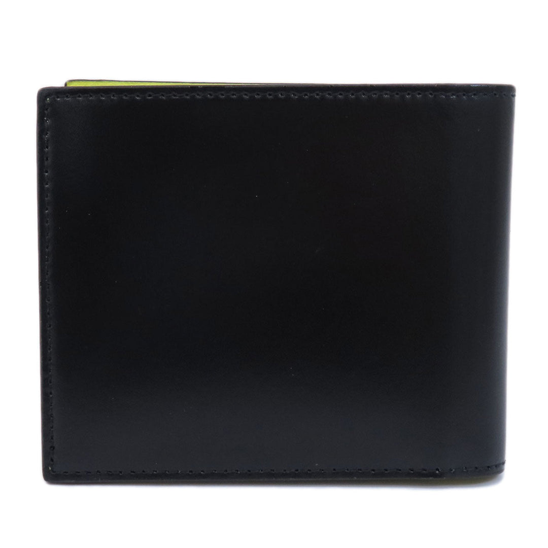 BALENCIAGA Bifold Wallet 664038 leather black logo mens Used Authentic