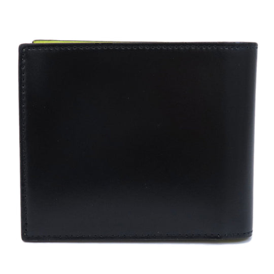 BALENCIAGA Bifold Wallet 664038 leather black logo mens Used Authentic