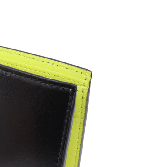 BALENCIAGA Bifold Wallet 664038 leather black logo mens Used Authentic