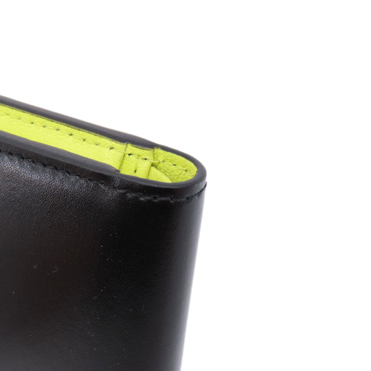 BALENCIAGA Bifold Wallet 664038 leather black logo mens Used Authentic