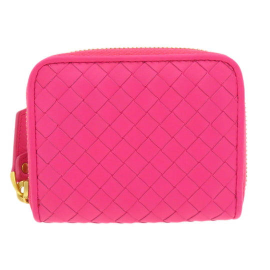 BOTTEGAVENETA Coin case Calfskin pink INTRECCIATO Women Used Authentic
