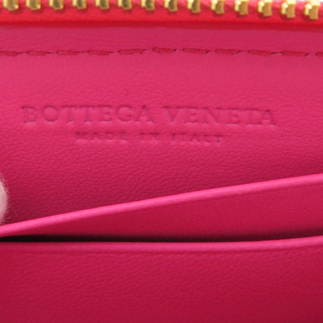 BOTTEGAVENETA Coin case Calfskin pink INTRECCIATO Women Used Authentic