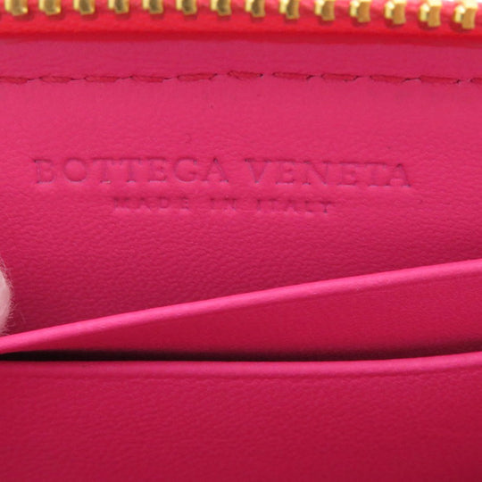 BOTTEGAVENETA Coin case Calfskin pink INTRECCIATO Women Used Authentic