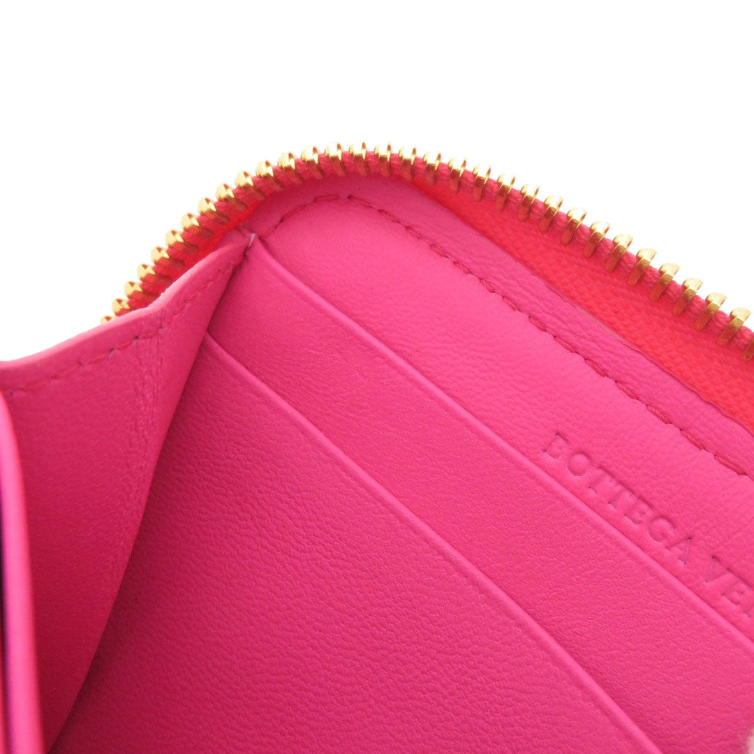 BOTTEGAVENETA Coin case Calfskin pink INTRECCIATO Women Used Authentic
