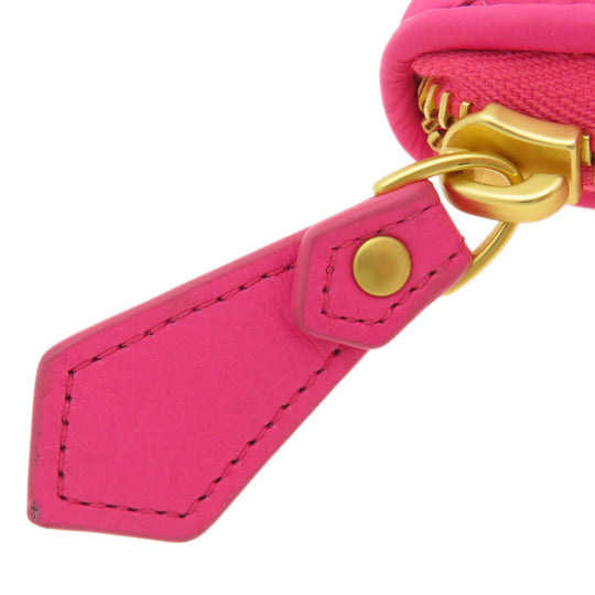 BOTTEGAVENETA Coin case Calfskin pink INTRECCIATO Women Used Authentic