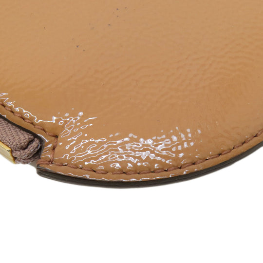 GUCCI Coin case 337946 Patent leather beige Interlocking G
