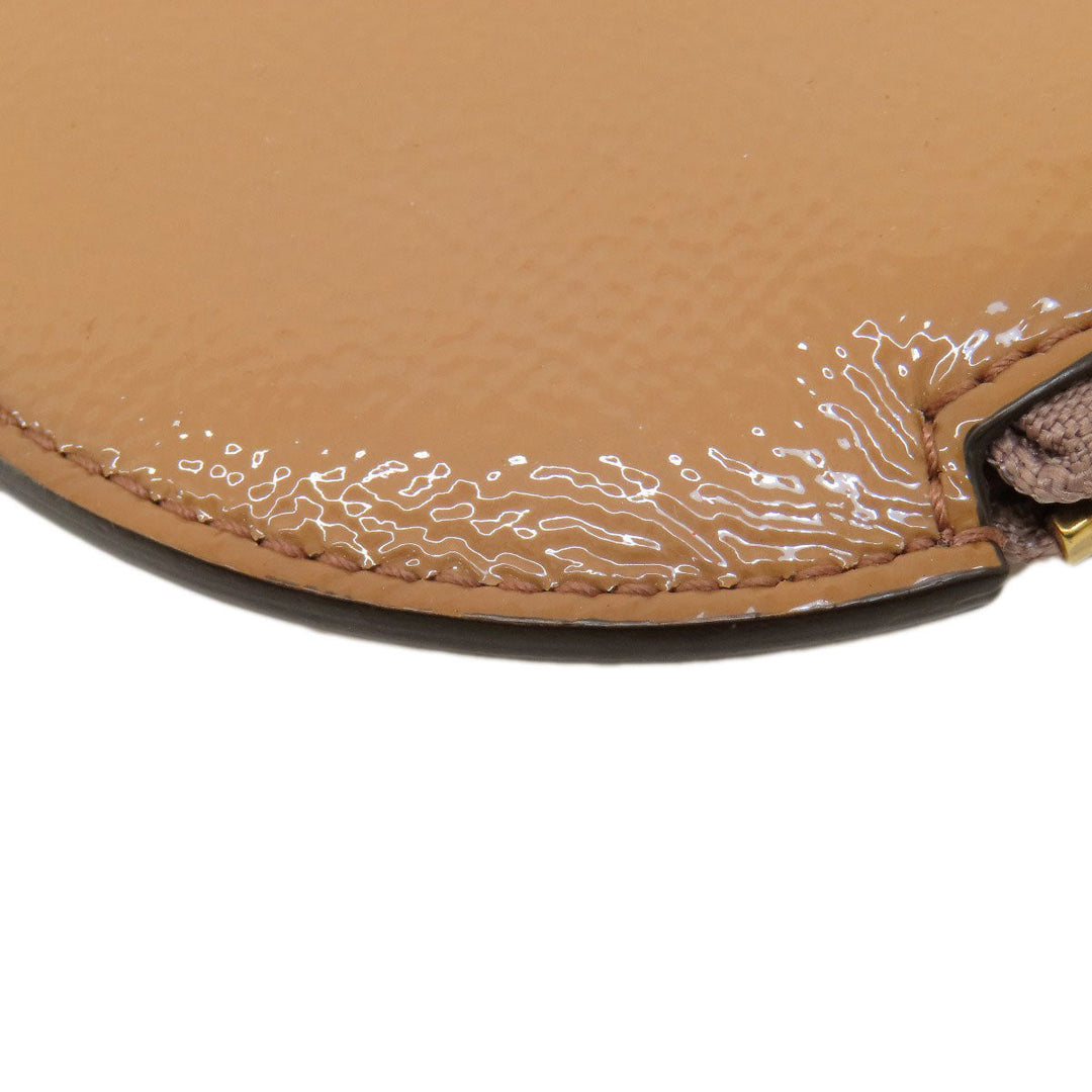 GUCCI Coin case 337946 Patent leather beige Interlocking G