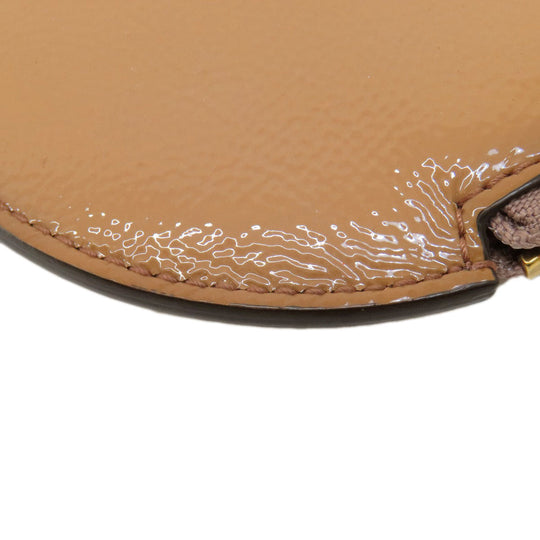 GUCCI Coin case 337946 Patent leather beige Interlocking G