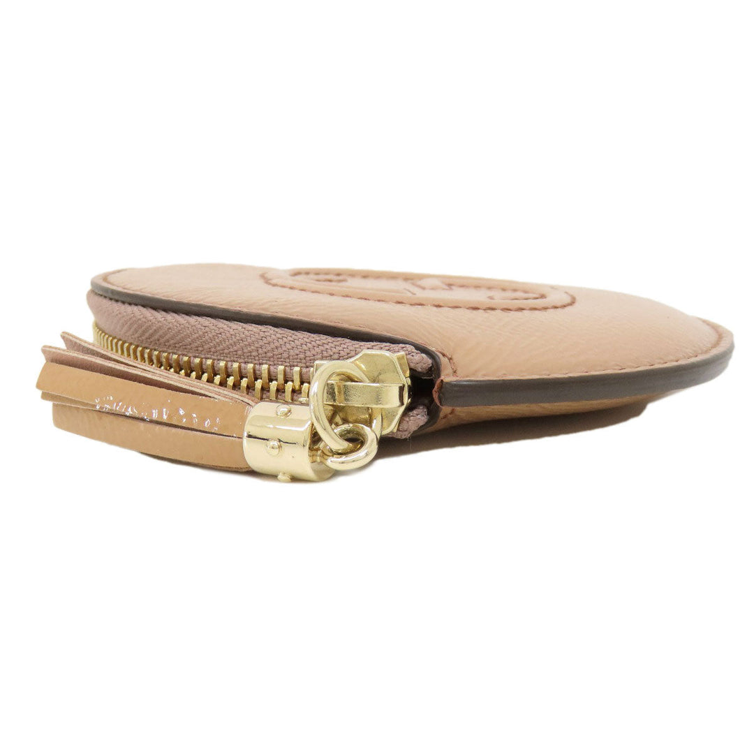 GUCCI Coin case 337946 Patent leather beige Interlocking G