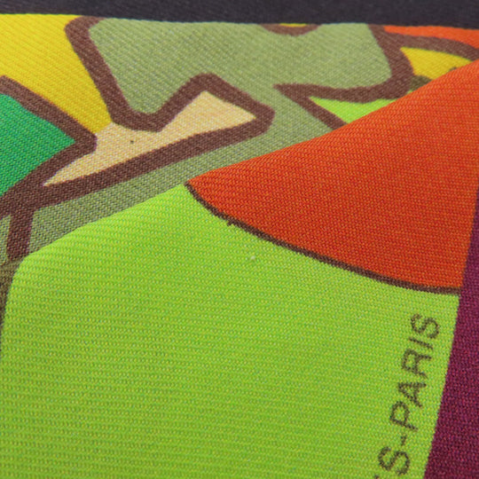 HERMES scarf silk green Twilly Women Used Authentic