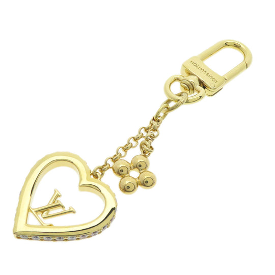 LOUIS VUITTON key ring M01703 metallic gold My LV Love Women Used Authentic