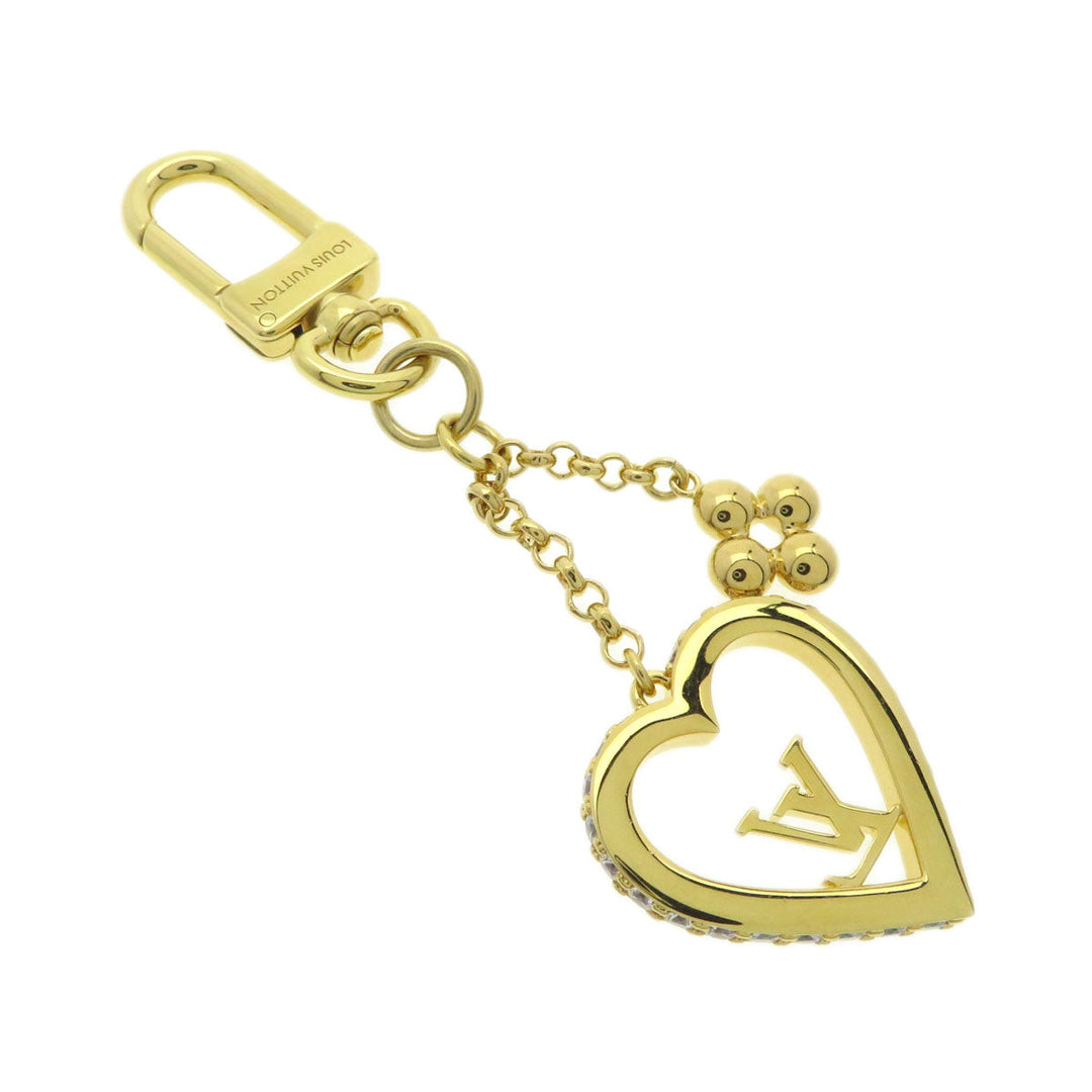 LOUIS VUITTON key ring M01703 metallic gold My LV Love Women Used Authentic