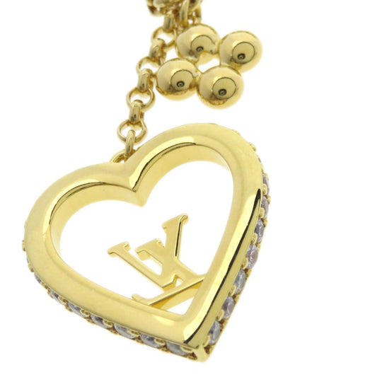 LOUIS VUITTON key ring M01703 metallic gold My LV Love Women Used Authentic
