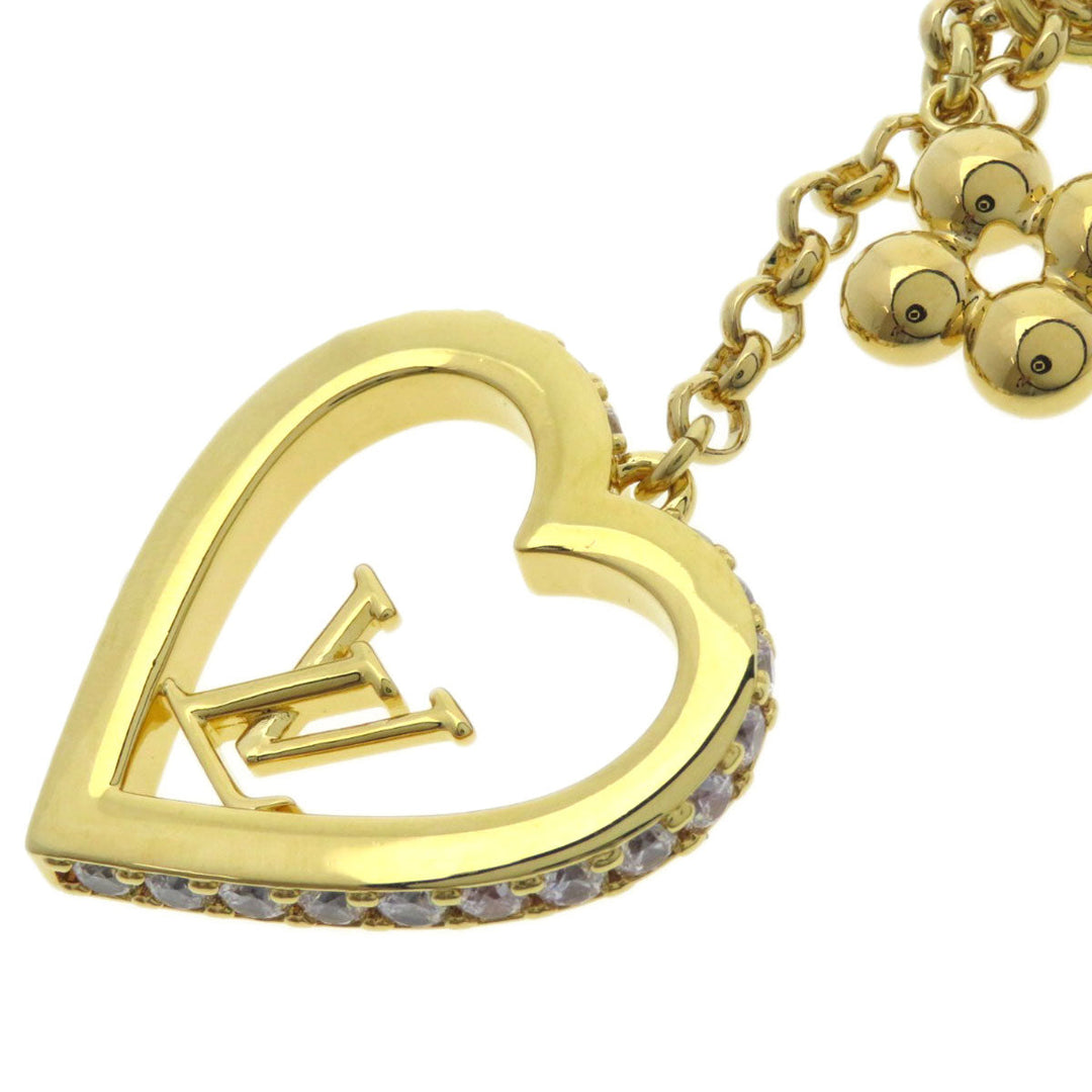 LOUIS VUITTON key ring M01703 metallic gold My LV Love Women Used Authentic