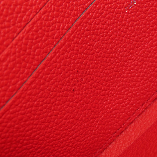 LOUIS VUITTON Long Wallet Purse M81909 Ann Platt Red Portefeuille Sala NM Empreinte Women Used Authentic