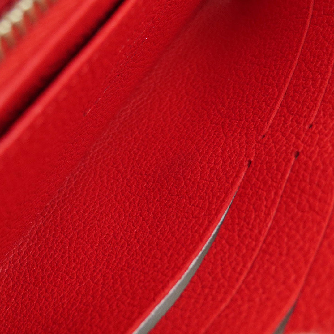 LOUIS VUITTON Long Wallet Purse M81909 Ann Platt Red Portefeuille Sala NM Empreinte Women Used Authentic