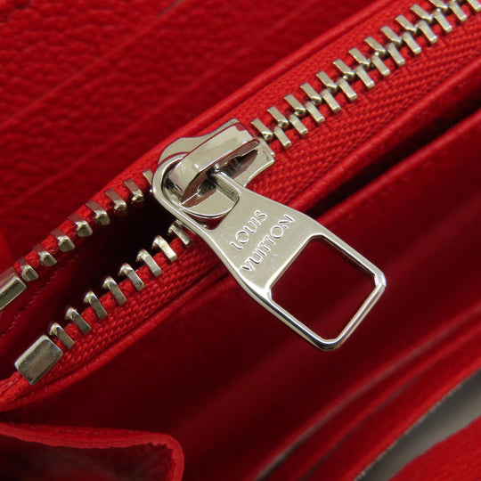 LOUIS VUITTON Long Wallet Purse M81909 Ann Platt Red Portefeuille Sala NM Empreinte Women Used Authentic