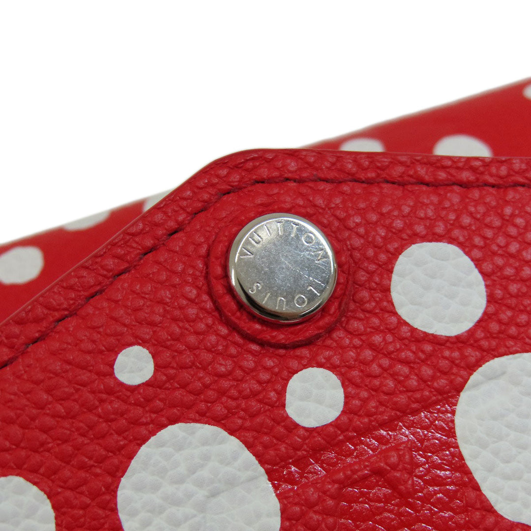 LOUIS VUITTON Long Wallet Purse M81909 Ann Platt Red Portefeuille Sala NM Empreinte Women Used Authentic