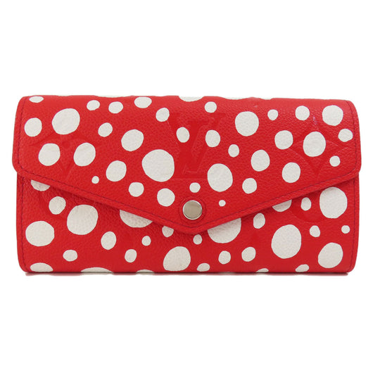 LOUIS VUITTON Long Wallet Purse M81909 Ann Platt Red Portefeuille Sala NM Empreinte Women Used Authentic