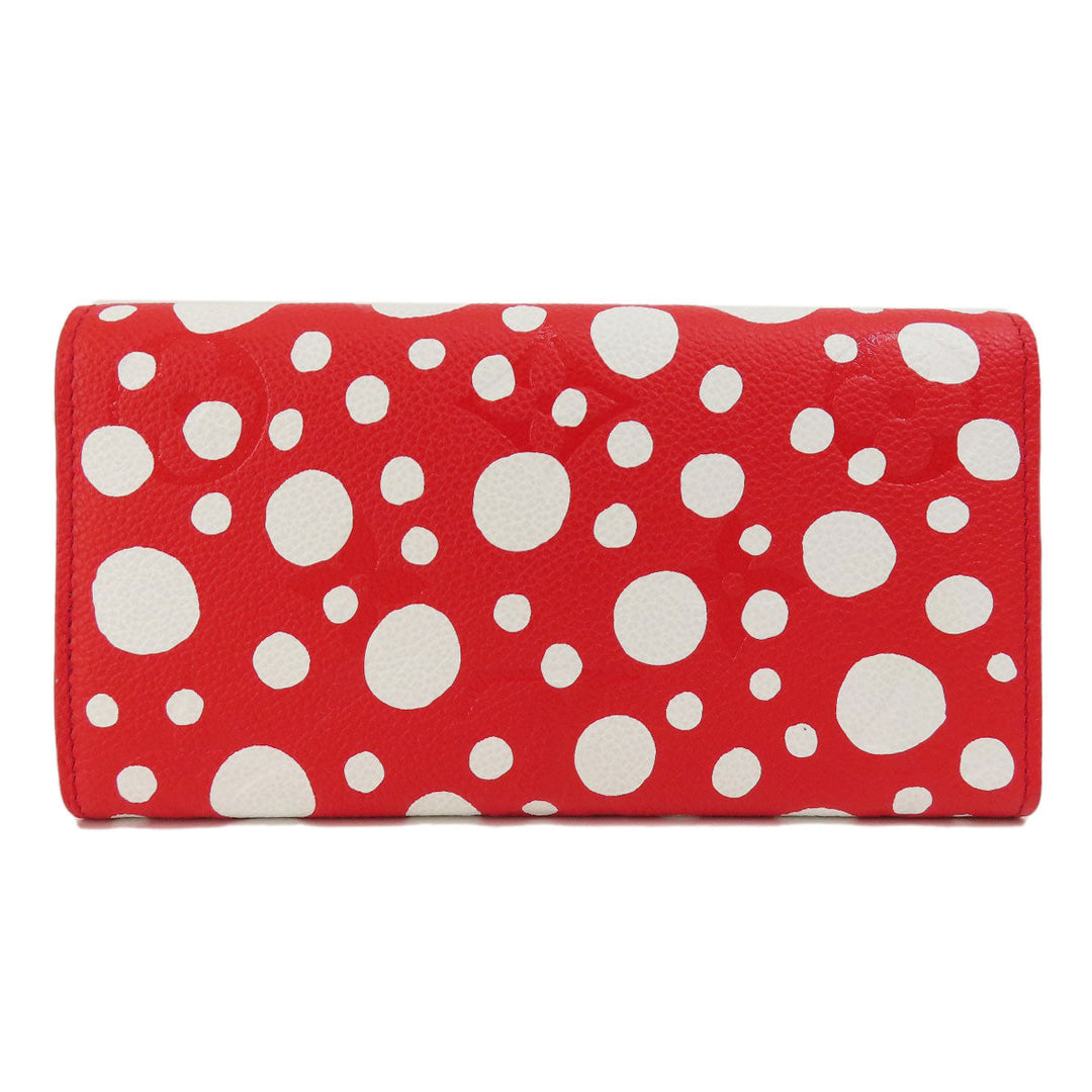 LOUIS VUITTON Long Wallet Purse M81909 Ann Platt Red Portefeuille Sala NM Empreinte Women Used Authentic