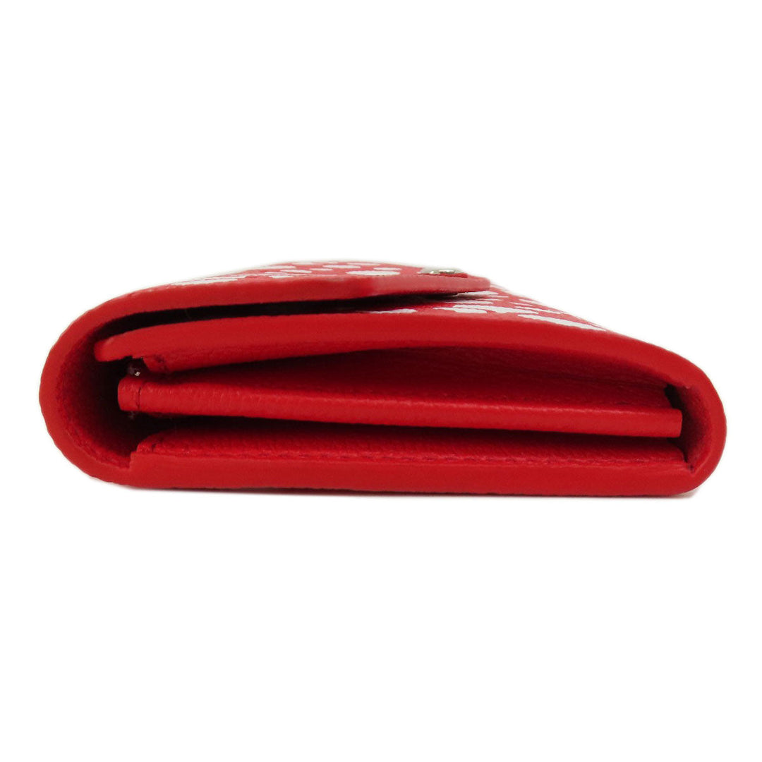 LOUIS VUITTON Long Wallet Purse M81909 Ann Platt Red Portefeuille Sala NM Empreinte Women Used Authentic