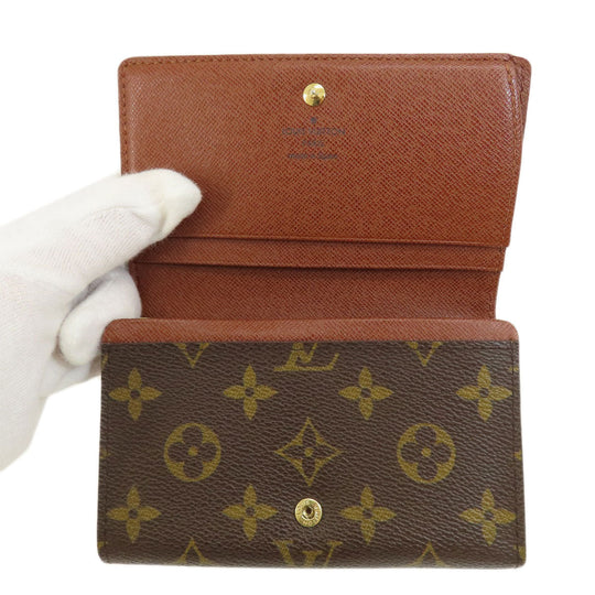 LOUIS VUITTON Bifold Wallet M61730 Monogram canvas Brown Portomonet Bietrezole Women Used Authentic