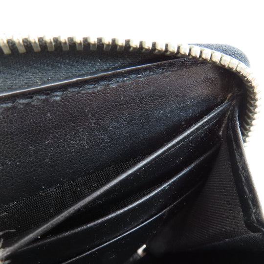 GUCCI Long Wallet Purse 597677 leather black Embryoidery Women(Unisex) Used Authentic