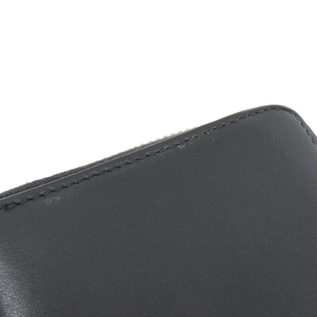 GUCCI Long Wallet Purse 597677 leather black Embryoidery Women(Unisex) Used Authentic