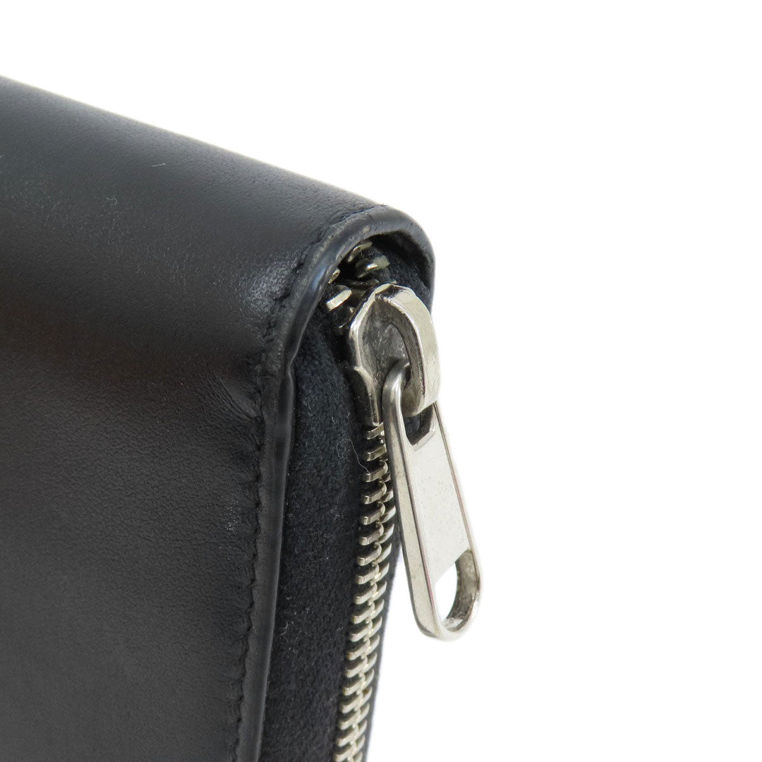 GUCCI Long Wallet Purse 597677 leather black Embryoidery Women(Unisex) Used Authentic