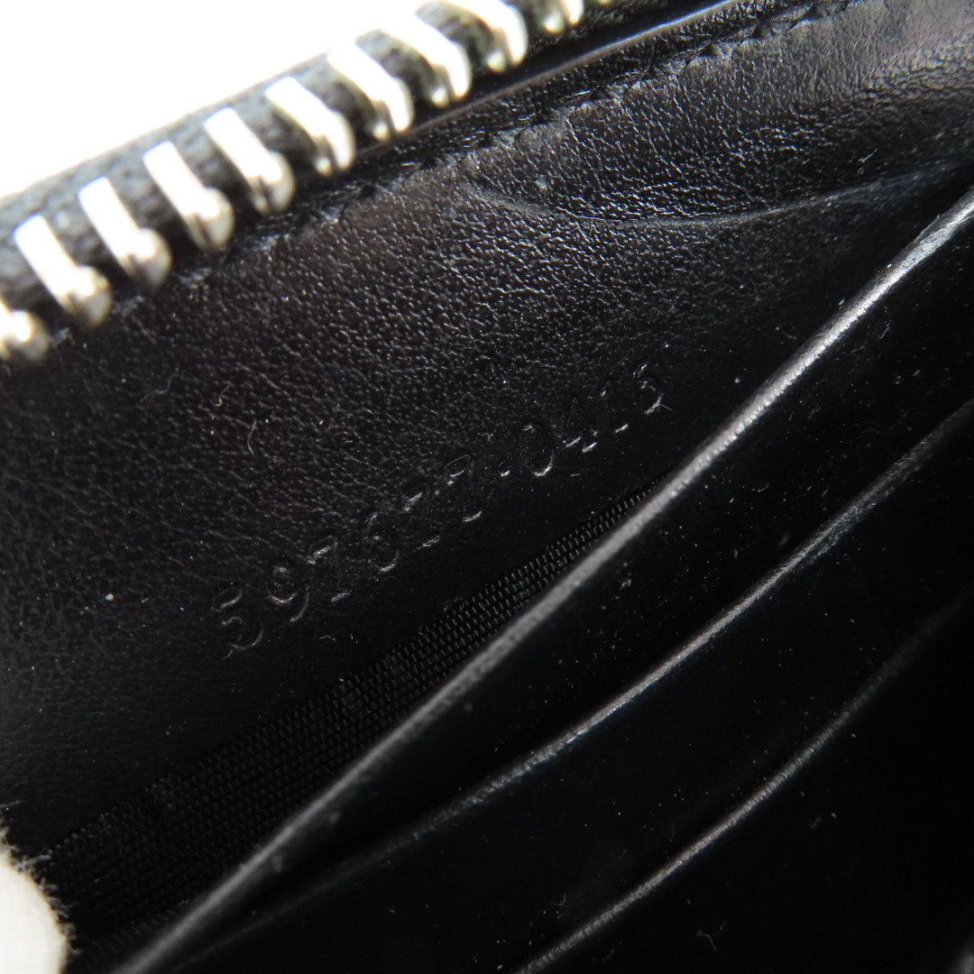 GUCCI Long Wallet Purse 597677 leather black Embryoidery Women(Unisex) Used Authentic