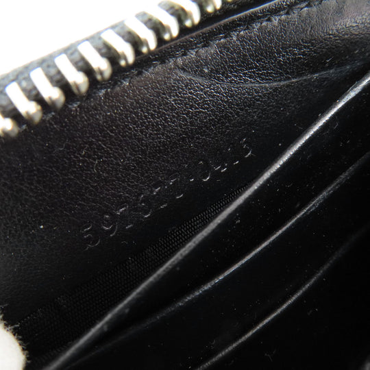 GUCCI Long Wallet Purse 597677 leather black Embryoidery Women(Unisex) Used Authentic