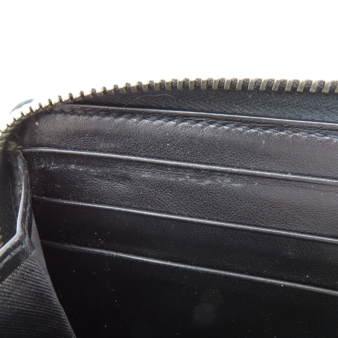 GUCCI Long Wallet Purse 597677 leather black Embryoidery Women(Unisex) Used Authentic