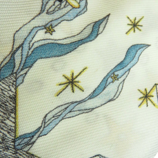 Christian Dior scarf silk white Mitsa Tarot Star L Etoile Women Used Authentic