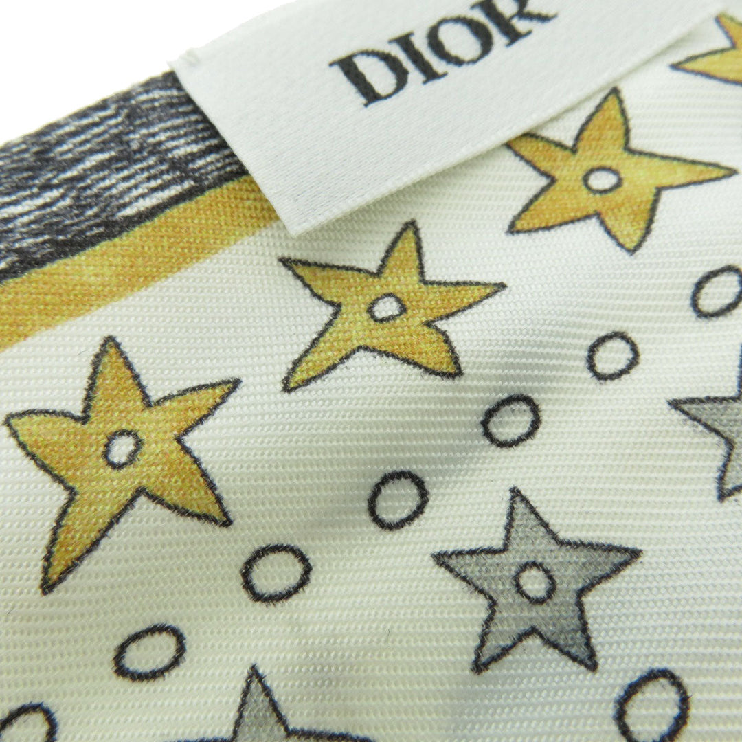 Christian Dior scarf silk white Mitsa Tarot Star L Etoile Women Used Authentic