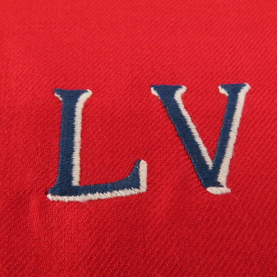 LOUIS VUITTON Stall MP1703 Wool, Silk Red logo Women Used Authentic