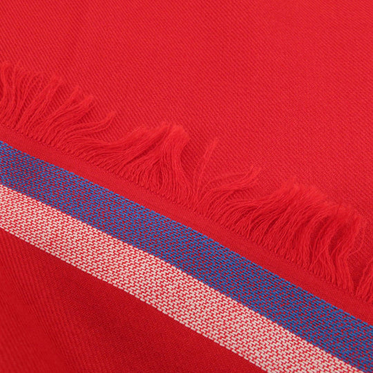 LOUIS VUITTON Stall MP1703 Wool, Silk Red logo Women Used Authentic
