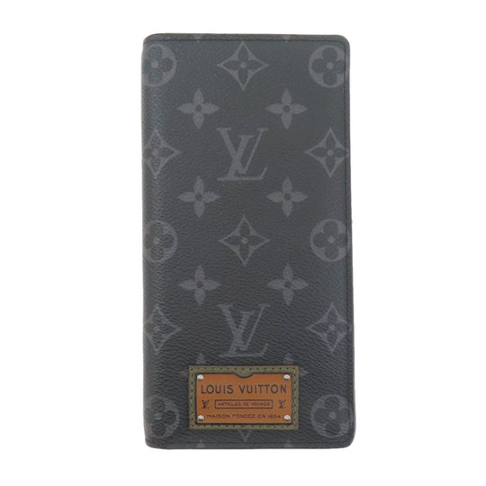 LOUIS VUITTON Long Wallet Purse M69260 Monogram Eclipse black Portefeuille・Brazza Gaston Label Monogram Eclipse