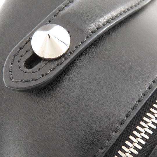 FENDI Backpack Calfskin black Ribbon motif fake pearl