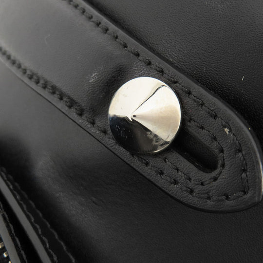 FENDI Backpack Calfskin black Ribbon motif fake pearl