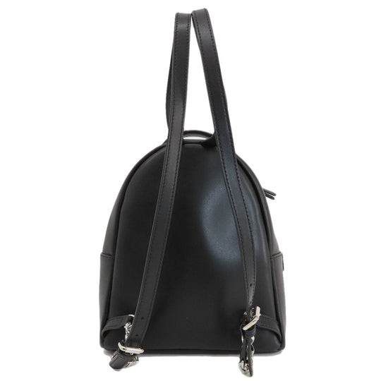 FENDI Backpack Calfskin black Ribbon motif fake pearl
