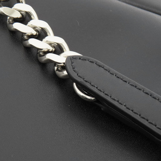 FENDI Backpack Calfskin black Ribbon motif fake pearl