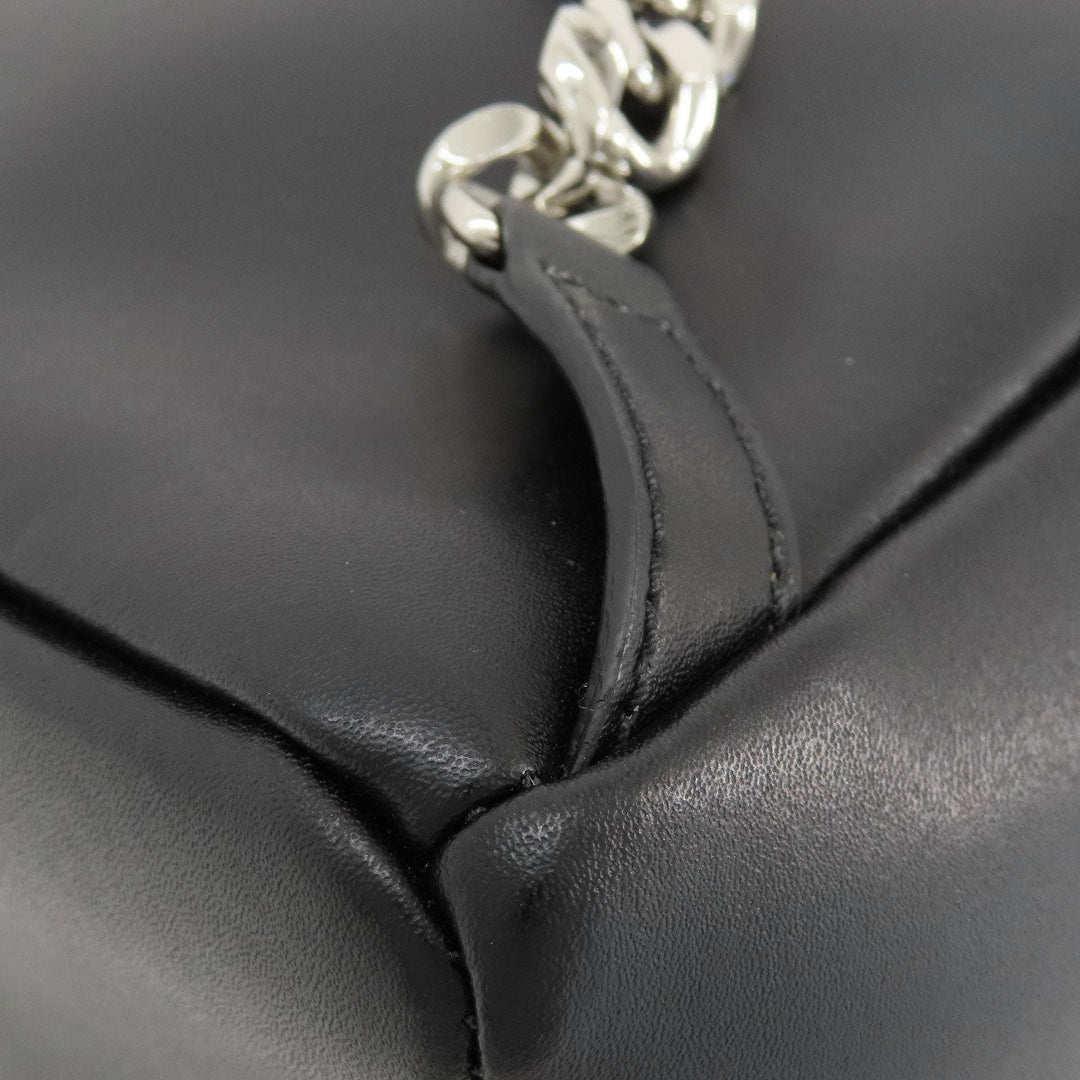 FENDI Backpack Calfskin black Ribbon motif fake pearl