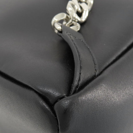 FENDI Backpack Calfskin black Ribbon motif fake pearl