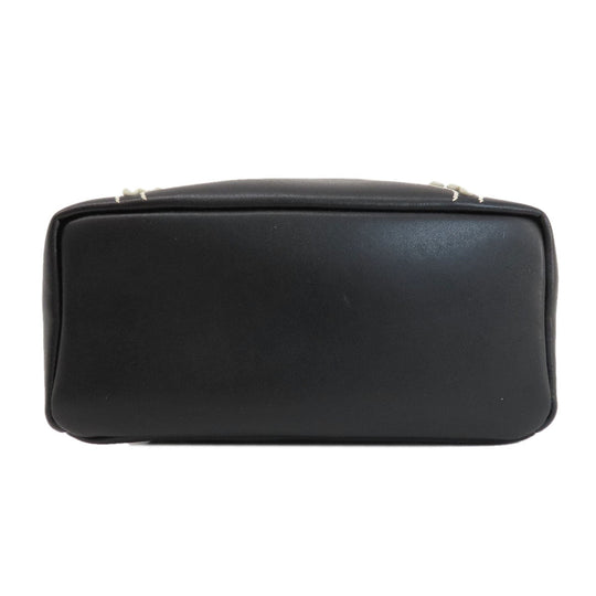 FENDI Backpack Calfskin black Ribbon motif fake pearl