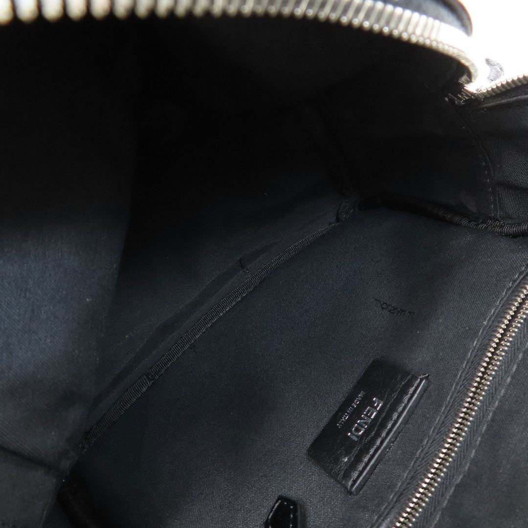 FENDI Backpack Calfskin black Ribbon motif fake pearl