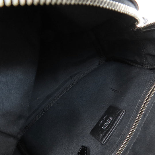 FENDI Backpack Calfskin black Ribbon motif fake pearl