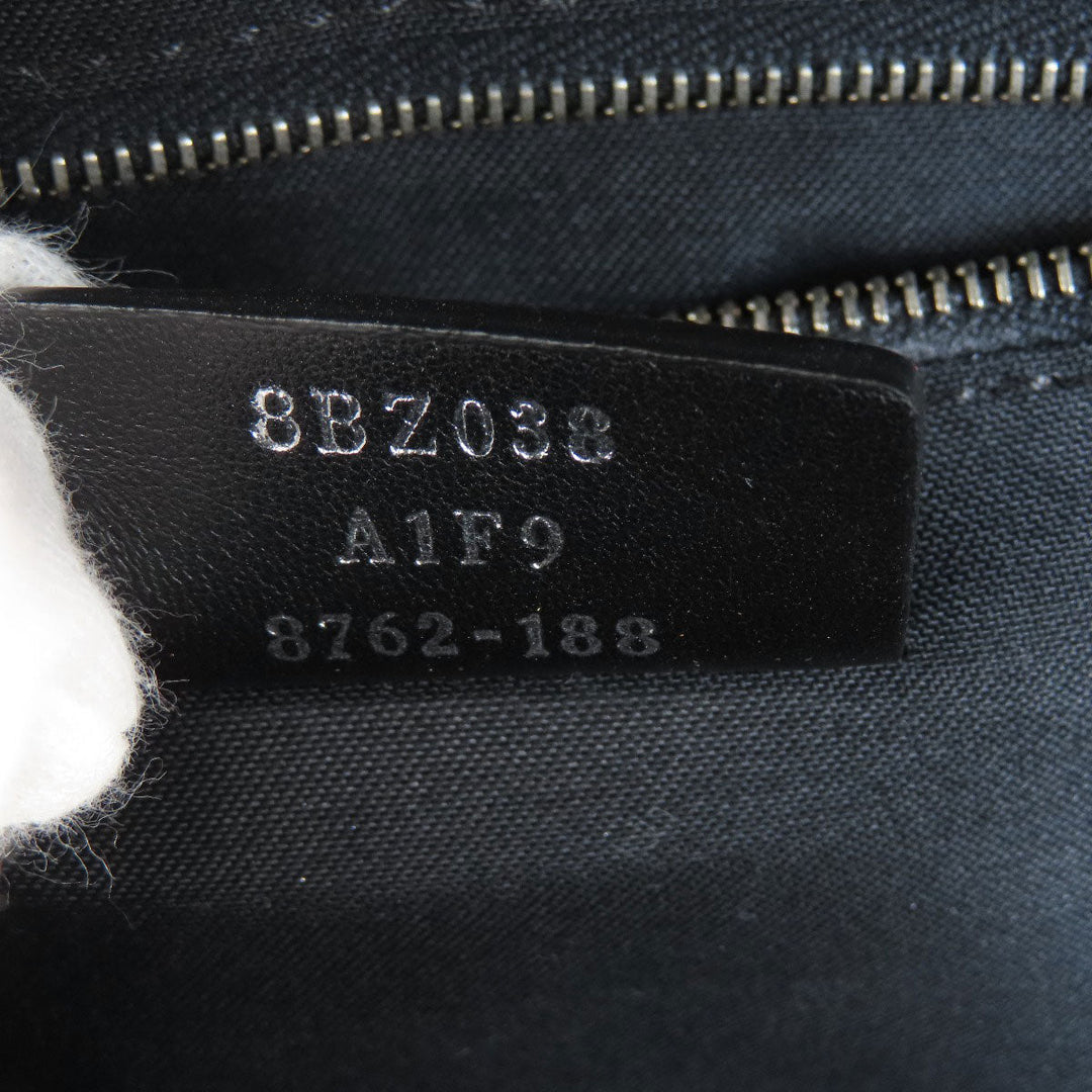FENDI Backpack Calfskin black Ribbon motif fake pearl